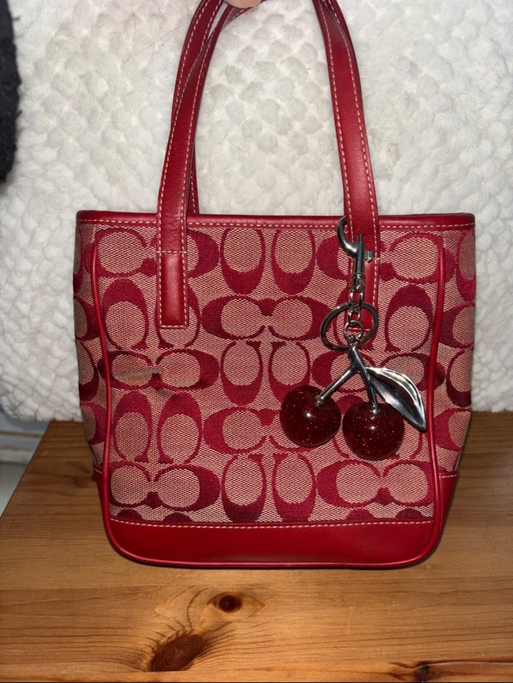 Coach vintage red monogram